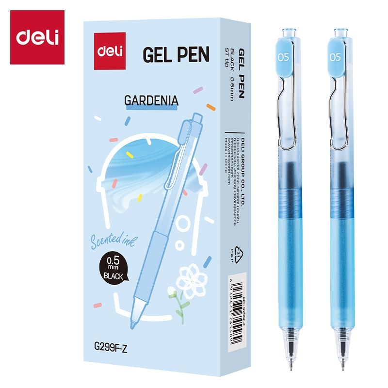  Viết Gel 0.5 Deli G611C-BL hương coffee (xanh) 