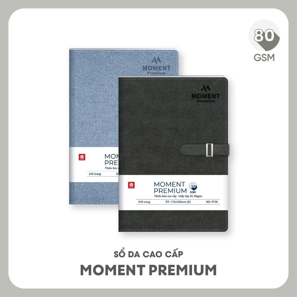  Sổ da cao cấp Moment Premium 200tr 9721 150*210mm ĐL80 