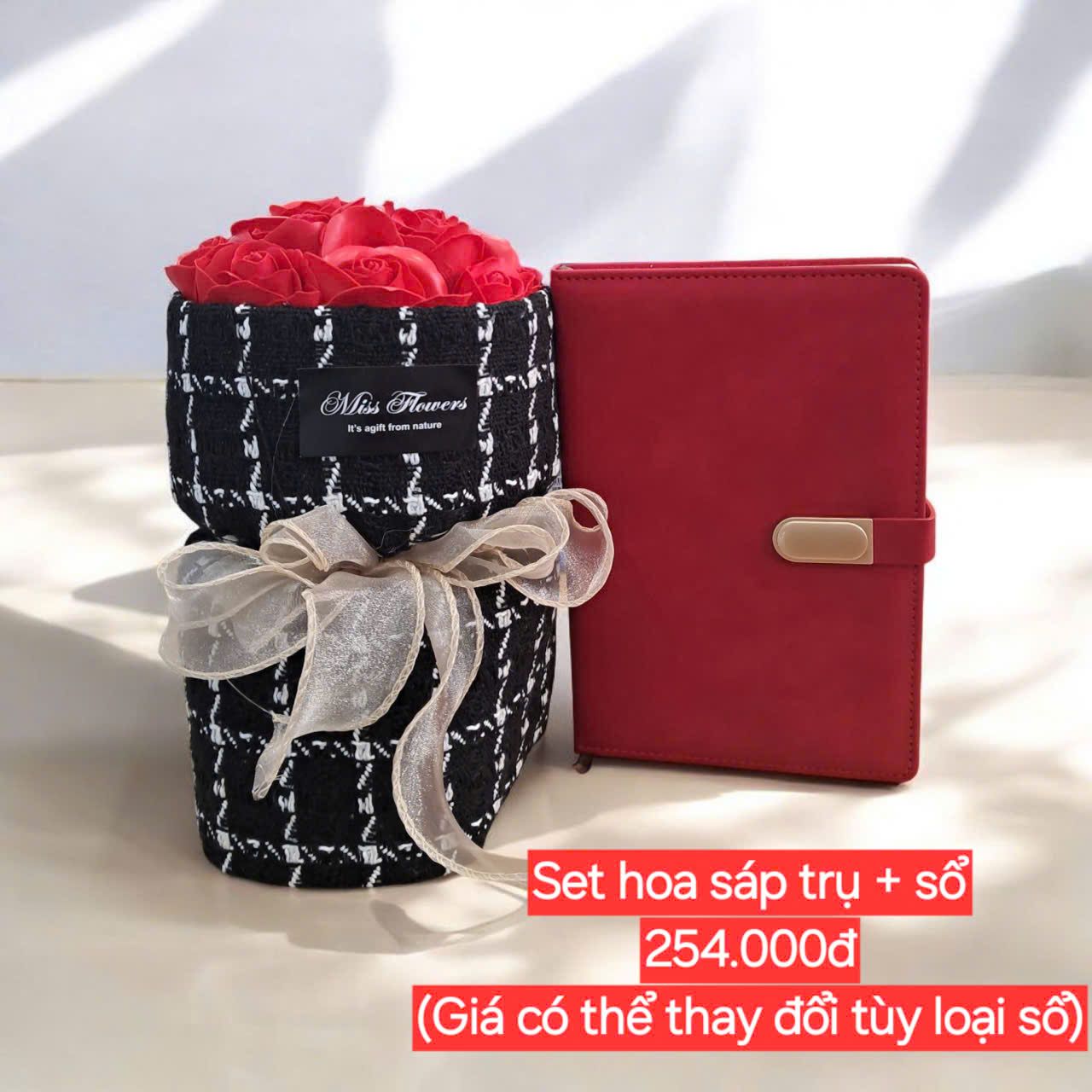  Set Hoa Sáp Bó + Sổ tay 