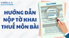  Hướng dẫn nộp tờ khai thuế môn bài 