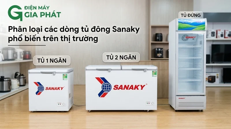 Phân loại các dòng tủ đông Sanaky phổ biến trên thị trường