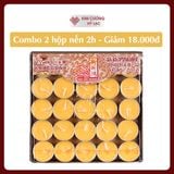 Nến Bơ Thực Vật Không Khói 100 Viên, Nến Xin Xin Hong An Toàn [Kim Cương Hỷ Lạc] 1 - 2 - 4 Giờ 