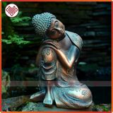  Tượng Phật An Nhiên Giả Đồng [Kim Cương Hỷ Lạc] Decor Trang Trí Nhà Cửa Sân Vườn 23Cm 