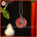  Móc Khóa Phong Thủy Bình An Biểu Tượng Kalachakra [Kim Cương Hỷ Lạc] Lục Tự Chân Ngôn Xuất Xứ Nepal 