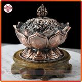  Lư Xông Trầm - Lư Đốt Hương Trầm Mật Tông [Kim Cương Hỷ Lạc] Hình Hoa Sen Cổ Điển Mẫu Mới Loại Mới 