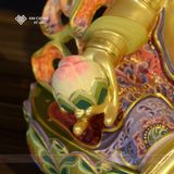  Tượng Hoàng Thần Tài Dzambala Mật Tông [Kim Cương Hỷ Lạc] Đồng Vẽ Màu 
