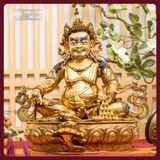  Tượng Hoàng Thần Tài Dzambala Đồng Mạ Vàng 44cm [Kim Cương Hỷ Lạc] Tượng Dzambala Chế Tác Nepal 