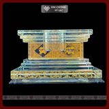  Tháp Xá Lợi Thủy Tinh [Kim Cương Hỷ Lạc] Cao 42Cm 