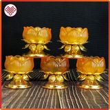  Chân Đèn [Kim Cương Hỷ Lạc] Lưu Ly Đế Hợp Kim 