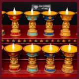  Đèn Thờ Điện, Chân Đèn Thờ Composite Cao Cấp [Kim Cương Hỷ Lạc] Chân Đèn Cúng Dường Điện Kèm Sạc 