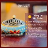  Lư Đồng Xông Trầm Vẽ Màu, Lư Đốt Trầm Hương Phong Thủy [Kim Cương Hỷ Lạc] Chất Liệu Đồng Nguyên Khối 