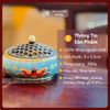  Lư Đồng Xông Trầm Vẽ Màu, Lư Đốt Trầm Hương Phong Thủy [Kim Cương Hỷ Lạc] Chất Liệu Đồng Nguyên Khối 