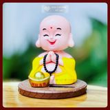  Tượng Phật Chú Tiểu Gõ Mõ Tụng [Kim Cương Hỷ Lạc] Trang Trí Taplo Ô Tô, Bàn Thờ, Bàn Làm Việc 