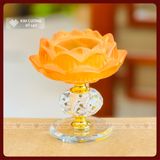  Chân Đèn Nến Bơ Lưu Ly, Đế Nến Hoa Sen Cúng Phật [Kim Cương Hỷ Lạc] Đa Dạng Màu Sắc 