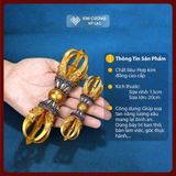  Chùy Kim Cang Mật Tông Pháp Khí Chùy Kim Cang [Kim Cương Hỷ Lạc] Chất liệu Cao Cấp Có Đế Cắm 