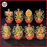  Bát Cát Tường Hợp Kim [Kim Cương Hỷ Lạc] Vẽ Màu 10Cm 