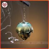  Lư Xông Trầm - Lư Hoa Sen Treo Trang Trí Bàn Thờ Mật Tông [Kim Cương Hỷ Lạc] 