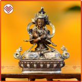  Tượng Phật Mật Tông Chất Liệu Đồng Nạm Bạc [Kim Cương Hỷ Lạc] Tôn Tượng Các Vị Phật Kích Thước 9.5cm 