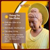  Tượng Đức Phật Thích Ca Mâu Ni, Tượng Phật Gốm [Kim Cương Hỷ Lạc] Chất Liệu Gốm Tử Sa 15 - 30cm 
