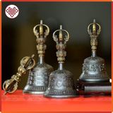  Chuông Cầm Tay Mật Tông [Kim Cương Hỷ Lạc] 5 Chấu Đen 