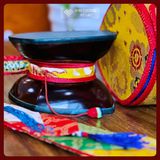  Trống Damaru [Kim Cương Hỷ Lạc] Xuất Xứ Nepal 12x7cm 