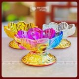  Chén Cúng Dường, Bát Để Đồ Cúng [Kim Cương Hỷ Lạc] Thủy Tinh Size 11x6cm 