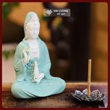  Tượng Phật Quan Âm Bồ Tát [Kim Cương Hỷ Lạc] Gốm Tử Sa Cao Cấp Decor Trang Trí Nhà Cửa Phong Thủy 