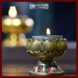  Đế Nến Đèn Cầy, Chân Đèn Bơ Cúng Phật [Kim Cương Hỷ Lạc] Hoa Sen Cát Tường Thịnh Vượng 