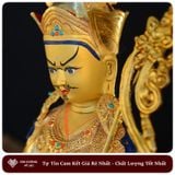  Tượng Phật Liên Hoa Sanh Mật Tông [Kim Cương Hỷ Lạc] Đồng Nepal 33 Cm 