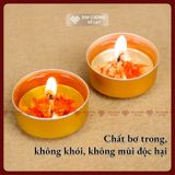  Nến Bơ Nhụy Hoa Nghệ Tây Cao Cấp Cháy 4 Giờ [Kim Cương Hỷ Lạc] Nến Bơ Saffron- Không Khói- Không Mùi 