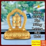 Kinh Luân Xoay Trang Trí Taplo Ô Tô [Kim Cương Hỷ Lạc] Mang Lại Bình An Và May Mắn, Mẫu Hợp Kim Năng Lượng Mặt Trời 