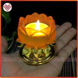  Chân Đèn [Kim Cương Hỷ Lạc] Lưu Ly Đế Hợp Kim 