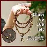  Chuỗi Vòng Gỗ Có Túc Số, Chuỗi 108 Hạt, Vòng Tay Phong Thủy [Kim Cương Hỷ Lạc] Gỗ Tự Nhiên 6 - 8mm 
