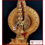  Tượng Phật Thiên Thủ Thiên Nhãn Mật Tông [Kim Cương Hỷ Lạc] Đồng Nepal 
