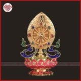  Bát Cát Tường Hợp Kim [Kim Cương Hỷ Lạc] Vẽ Màu 10Cm 