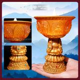  Chân Đèn Thắp Sáng Bàn Thờ [Kim Cương Hỷ Lạc] Chân Đèn LED Cúng Dường Sạc Pin Nhiều Kích Thước 