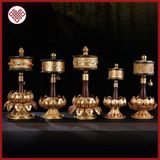  Đế Cắm Kinh Luân Cầm Tay [Kim Cương Hỷ Lạc] Hình Bông Sen 2 Tầng Bằng Đồng 