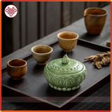  Lư Xông Trầm Lư Đốt Hương Trầm Gốm Trang Trí Bàn Thờ Mật Tông [Kim Cương Hỷ Lạc] Siêu Đẹp 