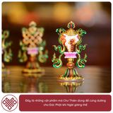  Bát Cát Tường [Kim Cương Hỷ Lạc] Đồng Vẽ Màu 11Cm 