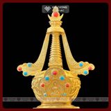  Tháp Xá Lợi Đồng Mạ Vàng [Kim Cương Hỷ Lạc] Cao 43Cm 