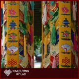  Lọng Thờ Mật Tông [Kim Cương Hỷ Lạc] Gấm Thêu 8 Biểu Tượng Cát Tường 