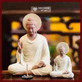  Tượng Đức Phật Thích Ca Mâu Ni, Tượng Phật Gốm [Kim Cương Hỷ Lạc] Chất Liệu Gốm Tử Sa 15 - 30cm 
