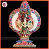  Tượng Thiên Thủ Thiên Nhãn Mật Tông [Kim Cương Hỷ Lạc] Vẽ Màu 100Cm 