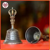  Chuông Cầm Tay Mật Tông [Kim Cương Hỷ Lạc] 5 Chấu Đen 