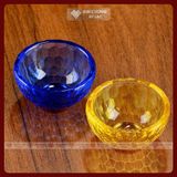  Bát Pha Lê 7 Màu, Chén Nước Cúng Dường [Kim Cương Hỷ Lạc] Pha Lê Cao Cấp 6x3,2 Cm 