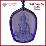  Dây Chuyền Mặt Phật [Kim Cương Hỷ Lạc] Đeo Cổ Lưu Ly 
