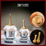  Tháp Xá Lợi Hợp Kim Thủy Tinh Cao Cấp [Kim Cương Hỷ Lạc] Độ Trong Suốt Cao Kích Thước Nhỏ Gọn 