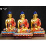  Tượng Thích Ca Mật Tông [Kim Cương Hỷ Lạc] Đồng Vẽ Màu 