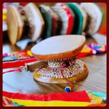  Trống Damaru Mật Tông [Kim Cương Hỷ Lạc] Xuất Xứ Nepal 12x7cm 