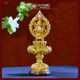  Bộ Bát Cát Tường Cúng Dường Chư Phật [Kim Cương Hỷ Lạc] Đồng Mạ Vàng Cao Cấp 24Cm 